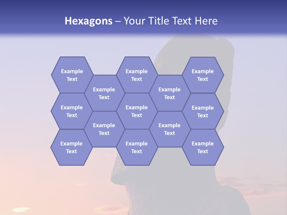 A Stone Statue On Easter Island At Sunset PowerPoint Template