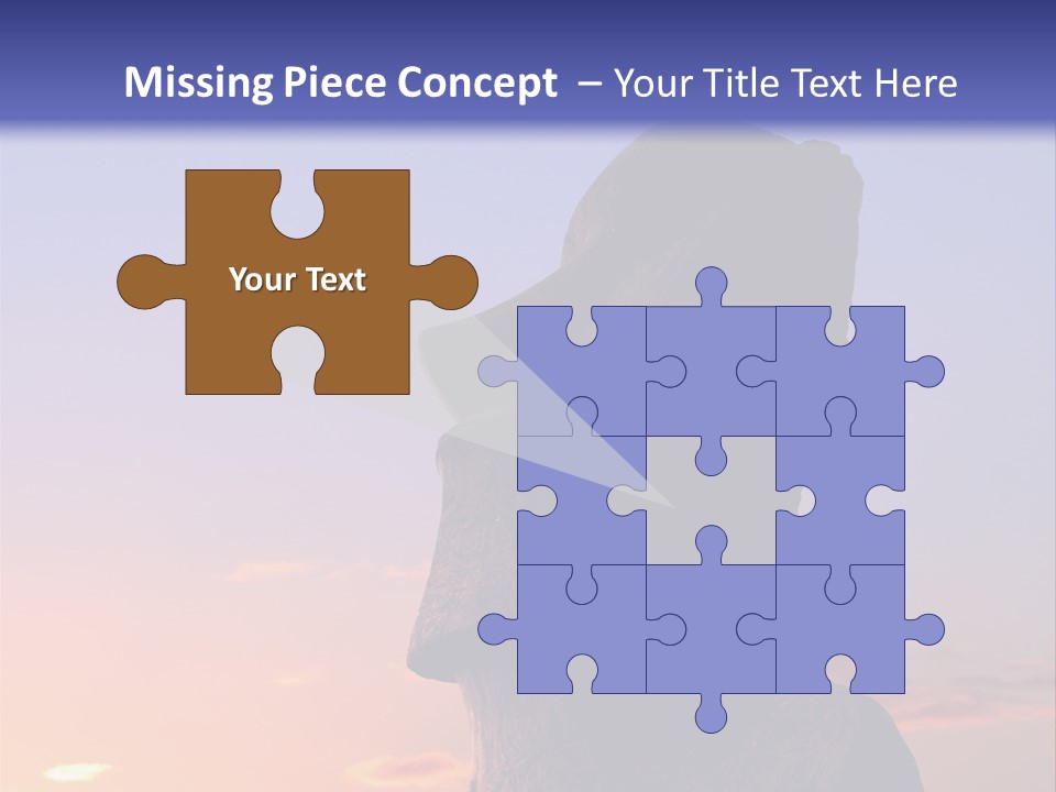 A Stone Statue On Easter Island At Sunset PowerPoint Template