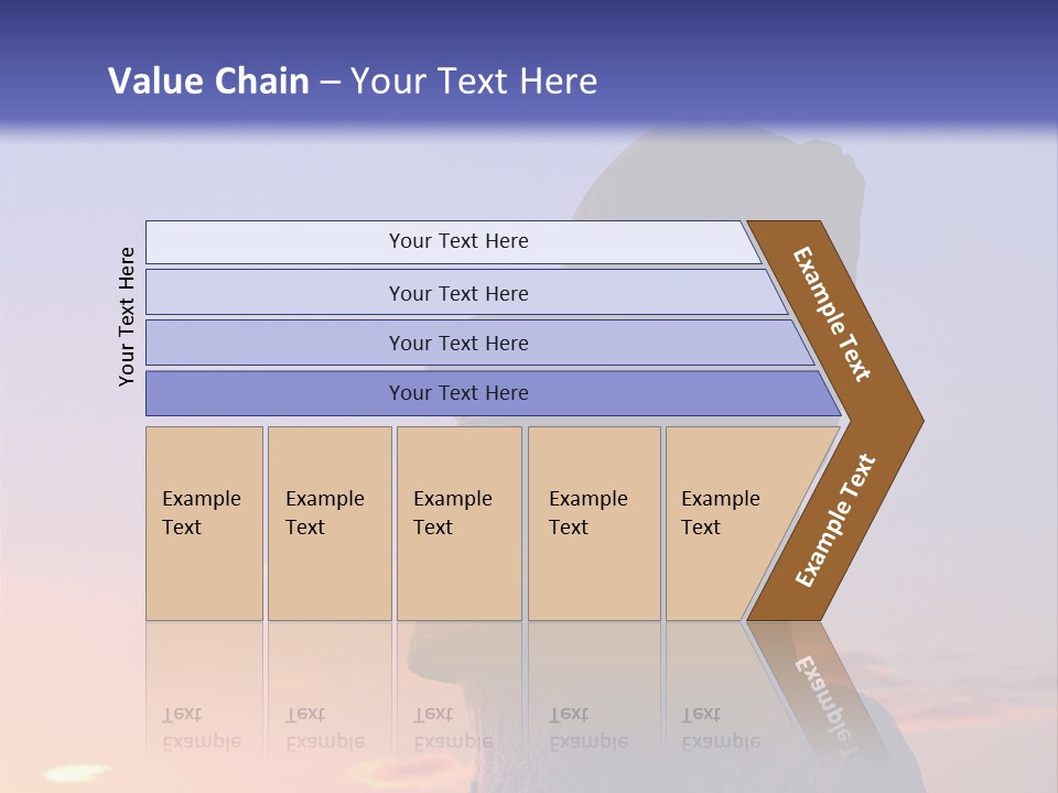 A Stone Statue On Easter Island At Sunset PowerPoint Template