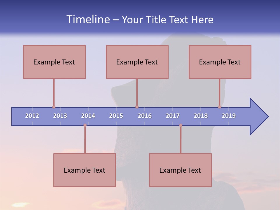 A Stone Statue On Easter Island At Sunset PowerPoint Template