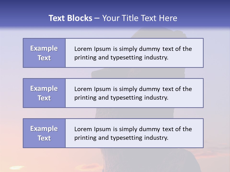 A Stone Statue On Easter Island At Sunset PowerPoint Template