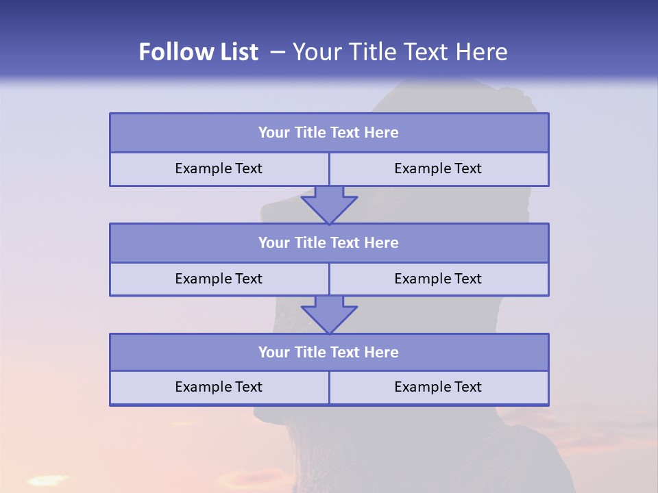 A Stone Statue On Easter Island At Sunset PowerPoint Template