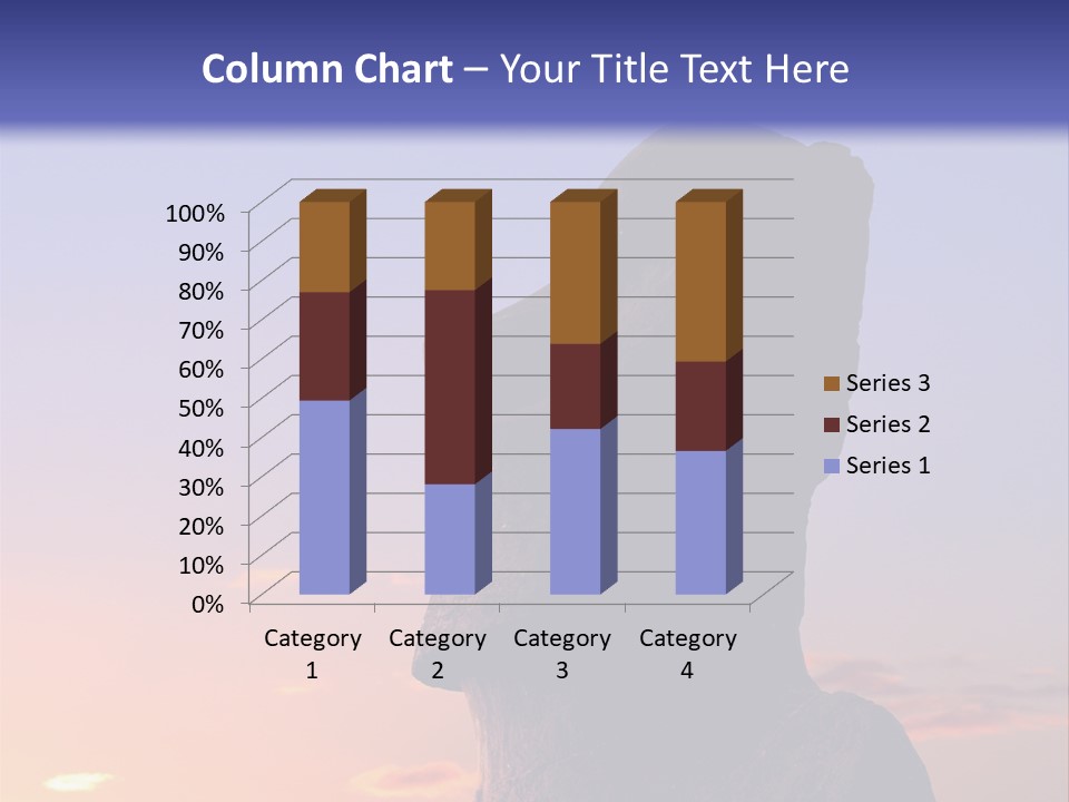 A Stone Statue On Easter Island At Sunset PowerPoint Template