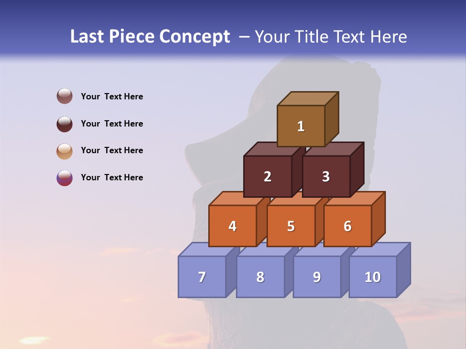 A Stone Statue On Easter Island At Sunset PowerPoint Template