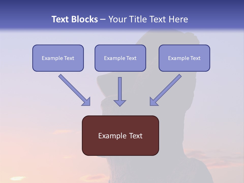A Stone Statue On Easter Island At Sunset PowerPoint Template