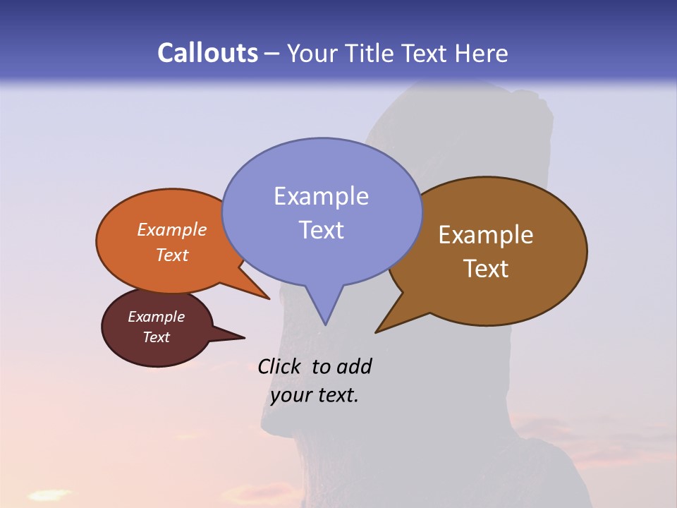 A Stone Statue On Easter Island At Sunset PowerPoint Template