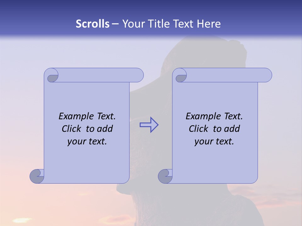 A Stone Statue On Easter Island At Sunset PowerPoint Template