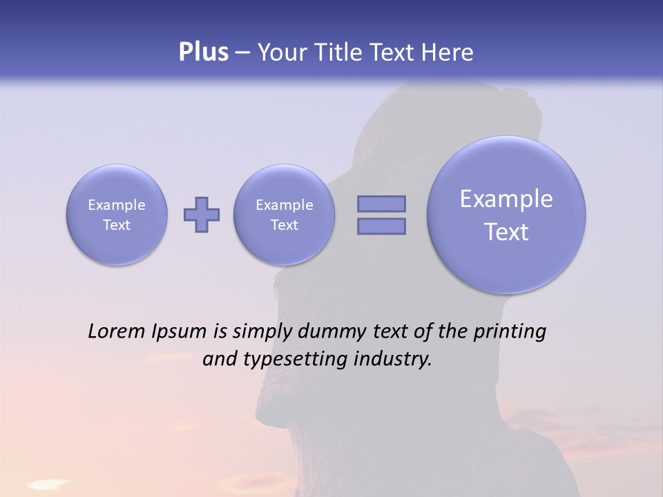 A Stone Statue On Easter Island At Sunset PowerPoint Template
