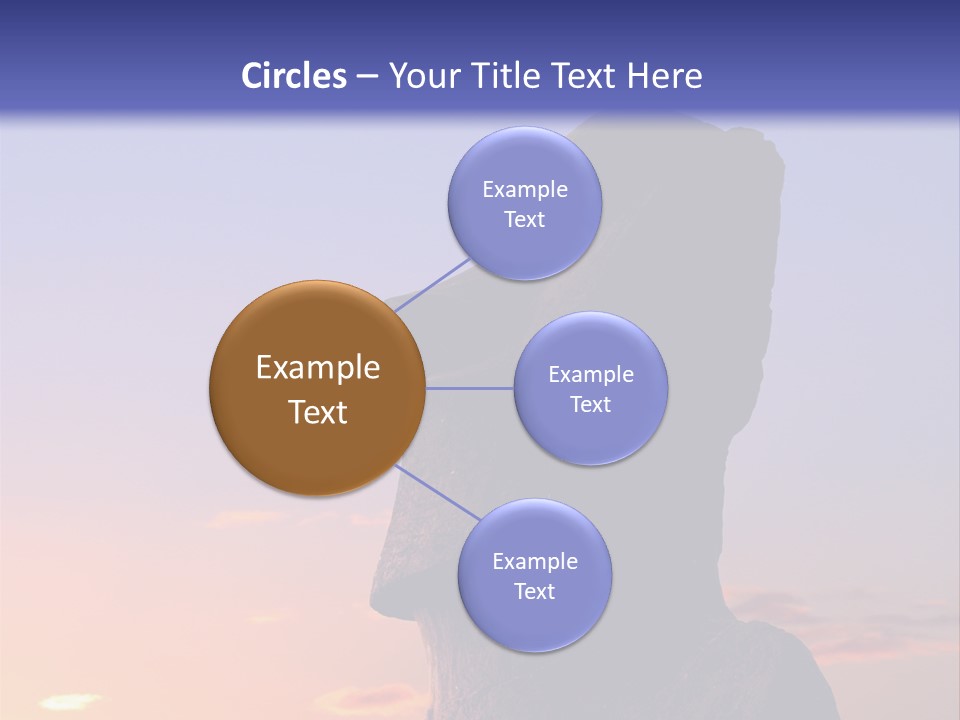 A Stone Statue On Easter Island At Sunset PowerPoint Template