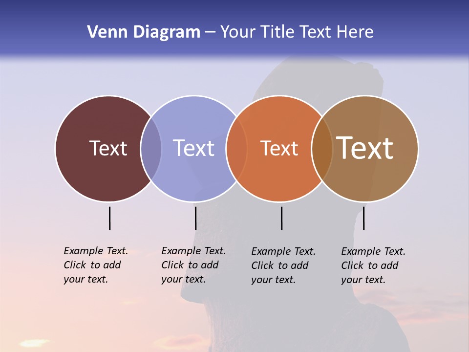 A Stone Statue On Easter Island At Sunset PowerPoint Template