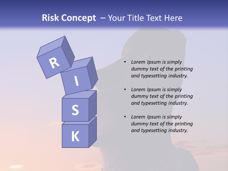 A Stone Statue On Easter Island At Sunset PowerPoint Template