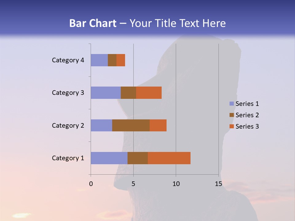 A Stone Statue On Easter Island At Sunset PowerPoint Template