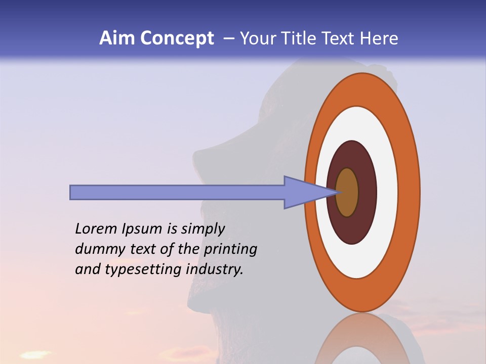 A Stone Statue On Easter Island At Sunset PowerPoint Template