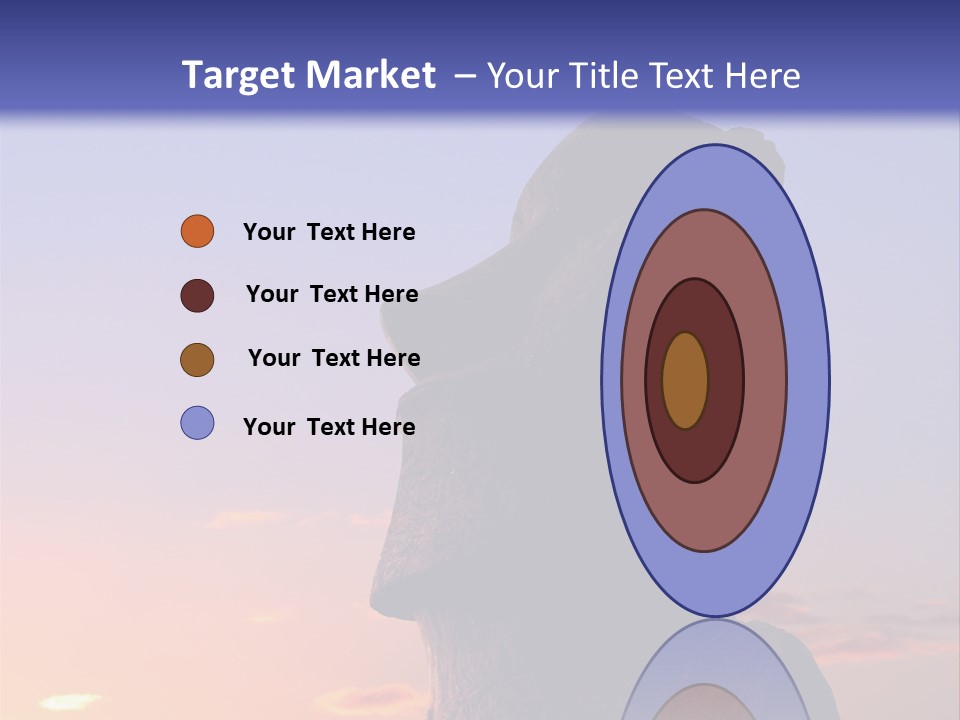 A Stone Statue On Easter Island At Sunset PowerPoint Template