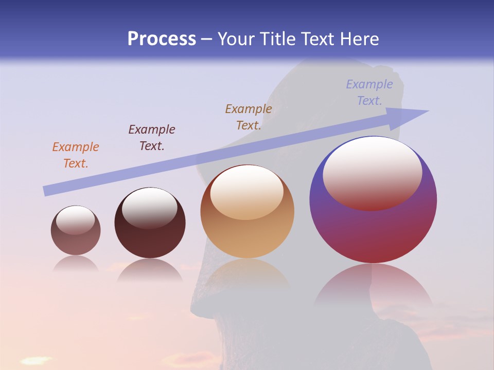 A Stone Statue On Easter Island At Sunset PowerPoint Template
