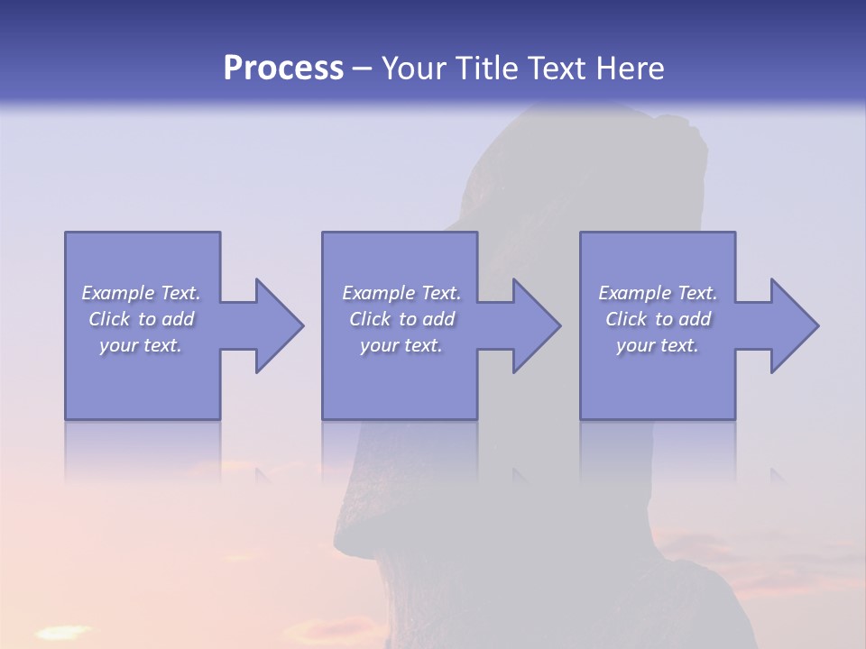 A Stone Statue On Easter Island At Sunset PowerPoint Template