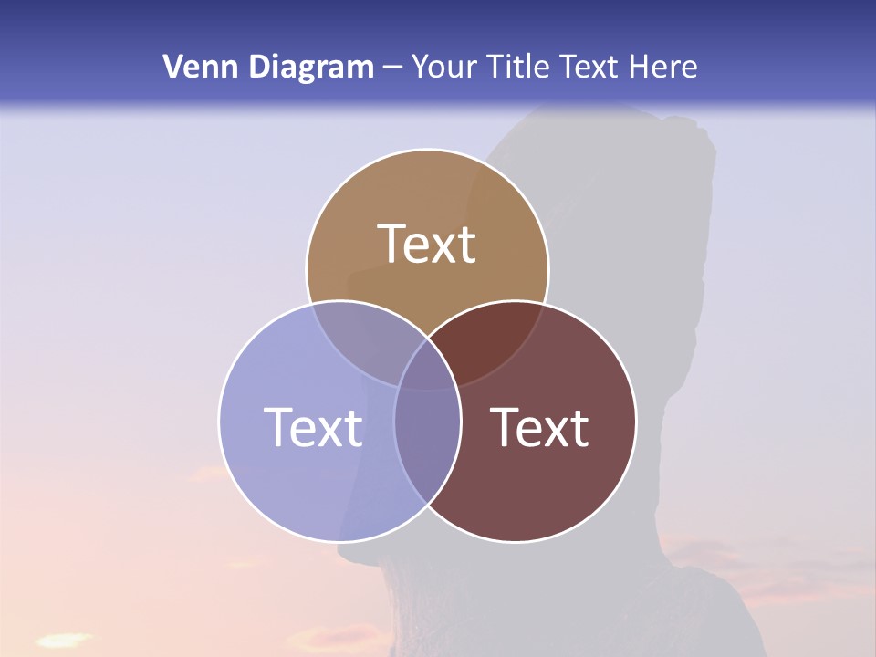 A Stone Statue On Easter Island At Sunset PowerPoint Template