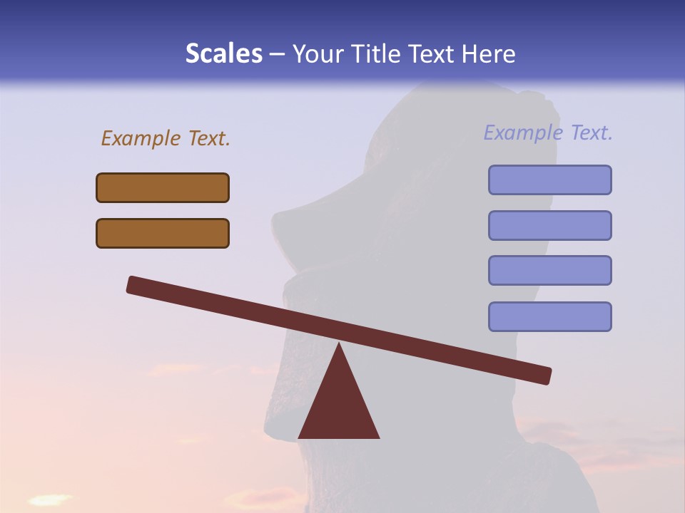 A Stone Statue On Easter Island At Sunset PowerPoint Template