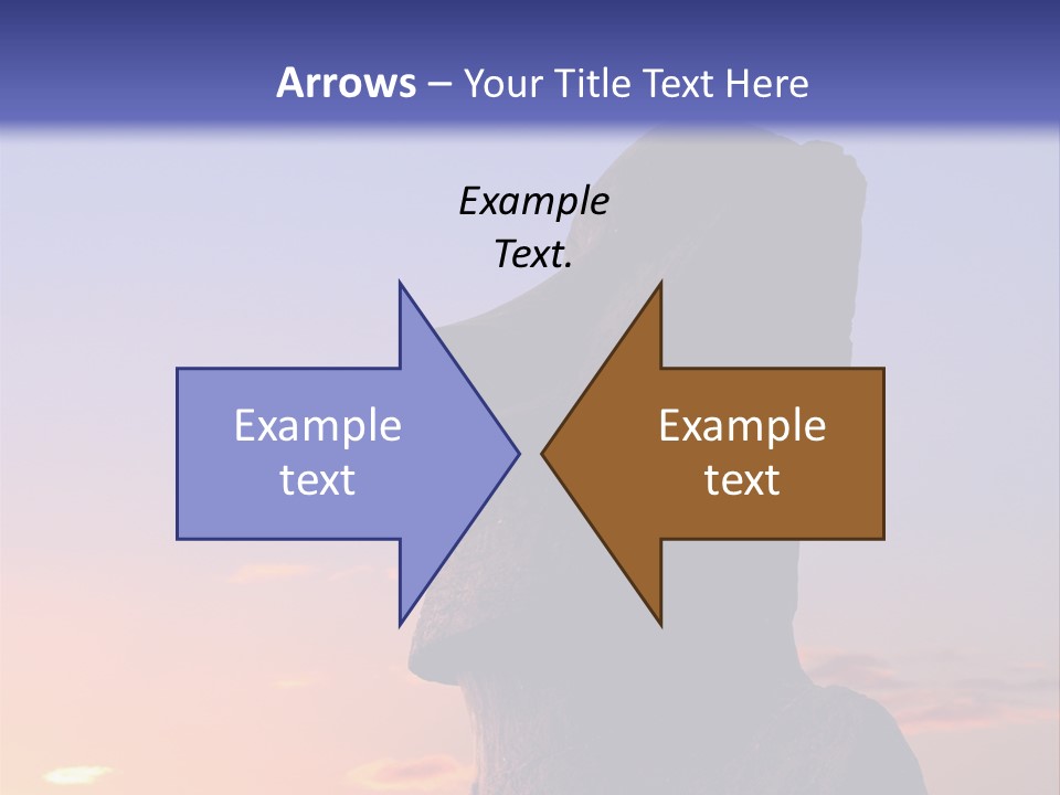A Stone Statue On Easter Island At Sunset PowerPoint Template
