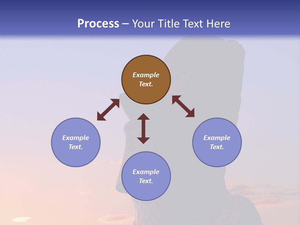 A Stone Statue On Easter Island At Sunset PowerPoint Template