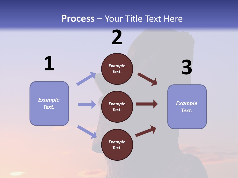 A Stone Statue On Easter Island At Sunset PowerPoint Template