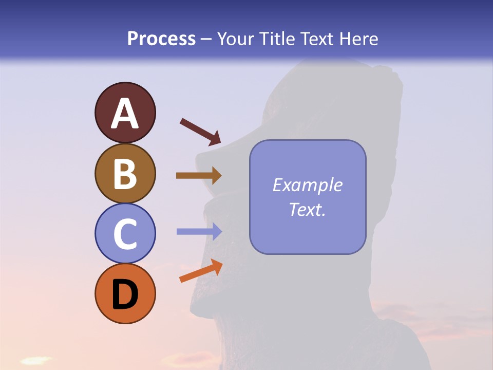 A Stone Statue On Easter Island At Sunset PowerPoint Template