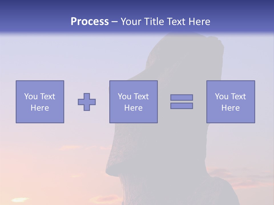 A Stone Statue On Easter Island At Sunset PowerPoint Template