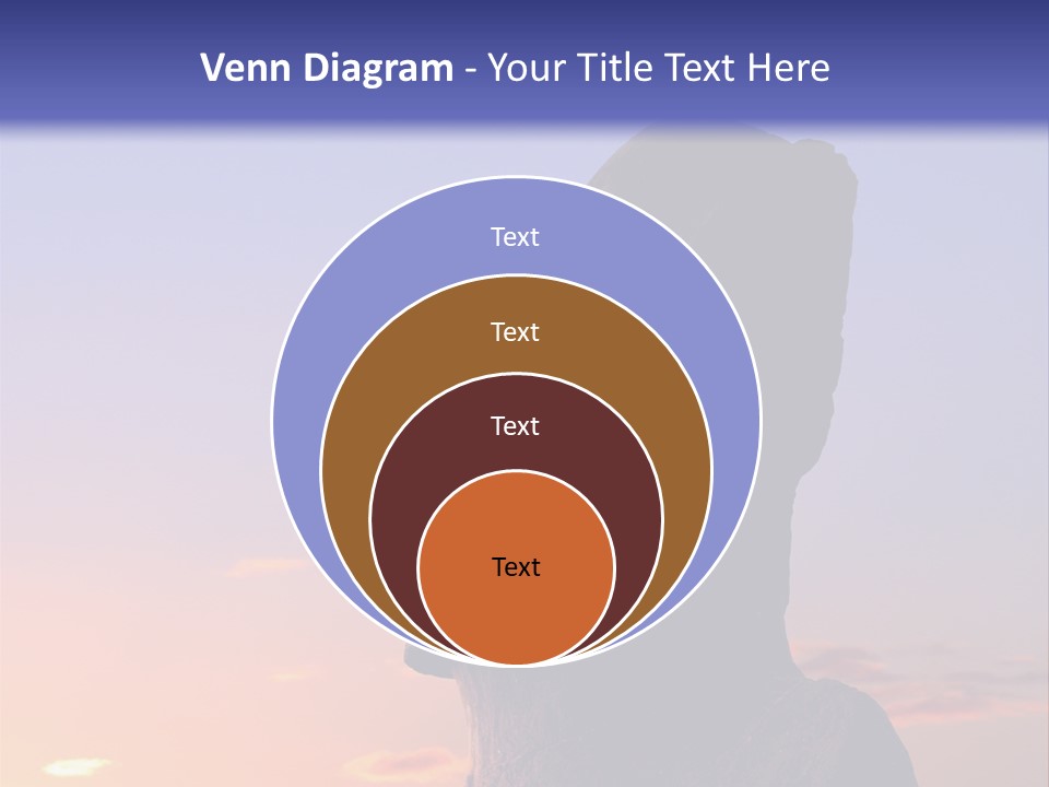 A Stone Statue On Easter Island At Sunset PowerPoint Template