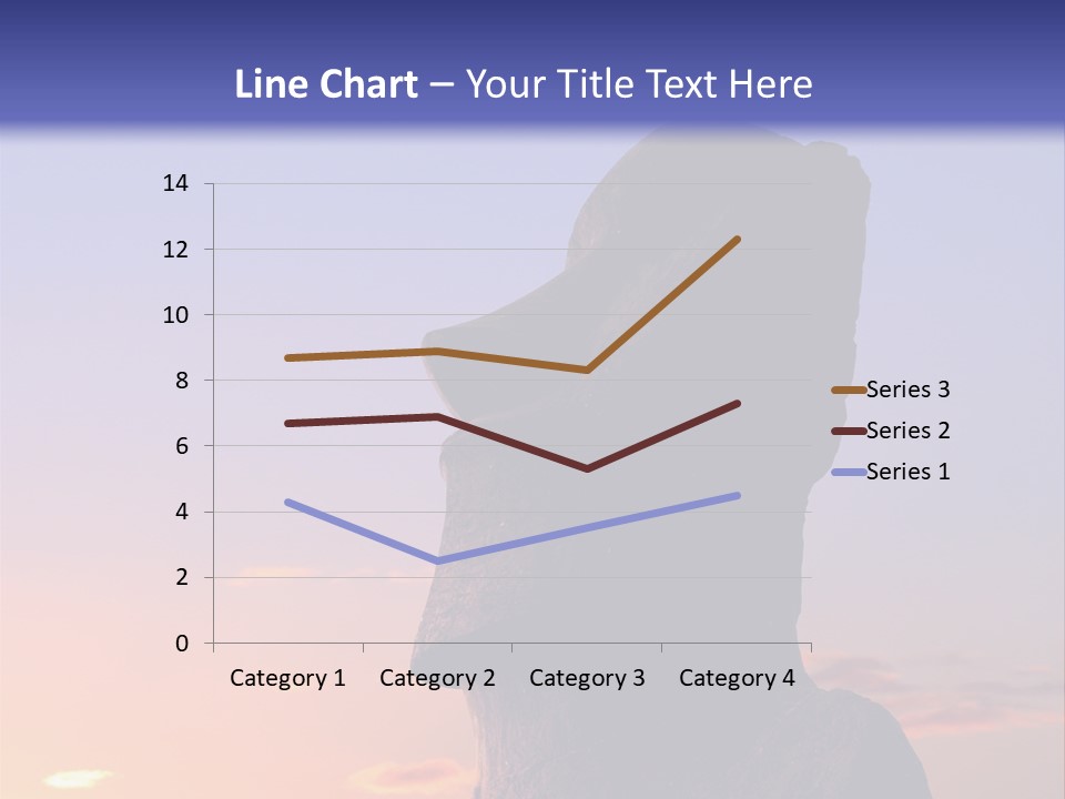 A Stone Statue On Easter Island At Sunset PowerPoint Template