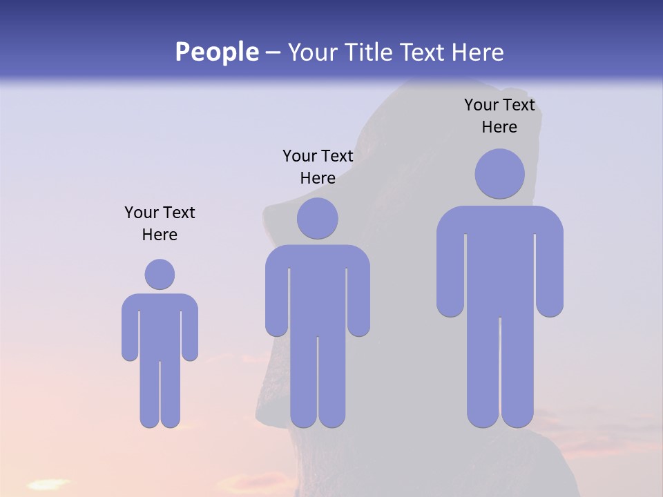 A Stone Statue On Easter Island At Sunset PowerPoint Template