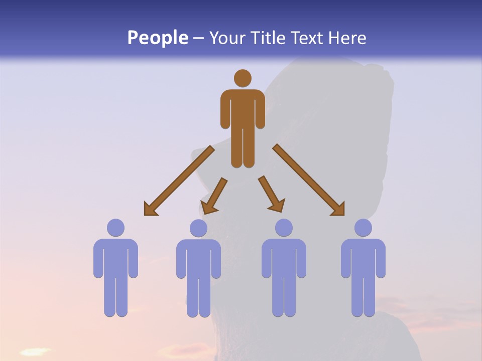 A Stone Statue On Easter Island At Sunset PowerPoint Template