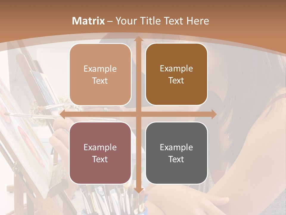 Two Women Sitting At A Table Looking At A Picture PowerPoint Template