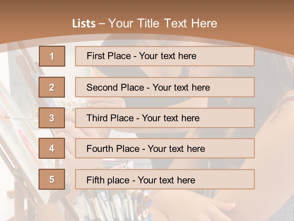 Two Women Sitting At A Table Looking At A Picture PowerPoint Template