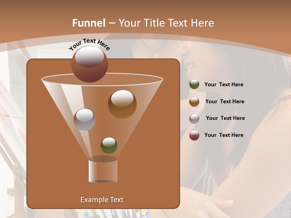 Two Women Sitting At A Table Looking At A Picture PowerPoint Template