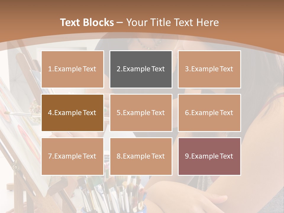 Two Women Sitting At A Table Looking At A Picture PowerPoint Template