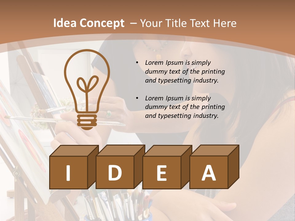 Two Women Sitting At A Table Looking At A Picture PowerPoint Template