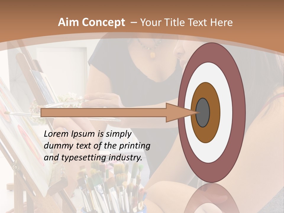 Two Women Sitting At A Table Looking At A Picture PowerPoint Template