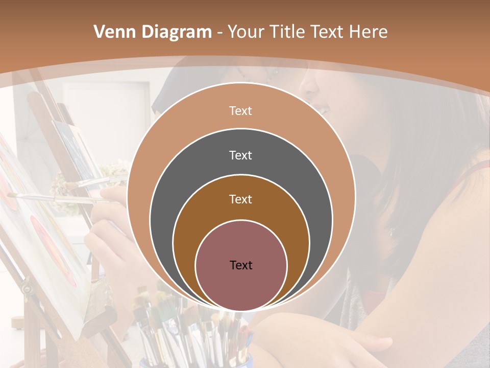 Two Women Sitting At A Table Looking At A Picture PowerPoint Template