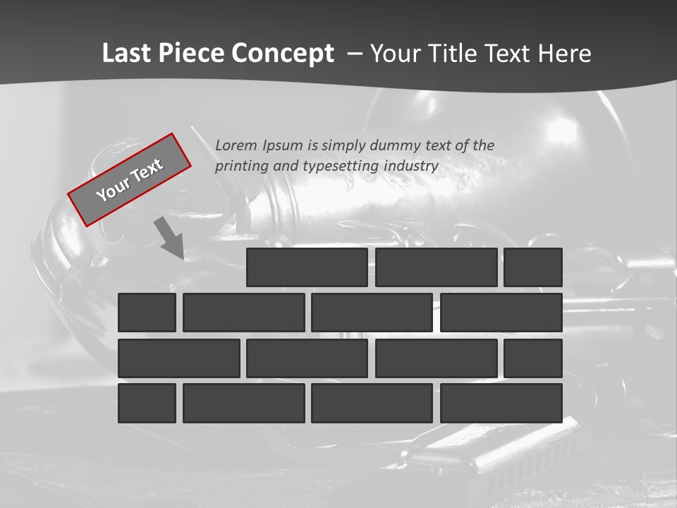 Saxophone, Harp Blues, Jazz Music PowerPoint Template