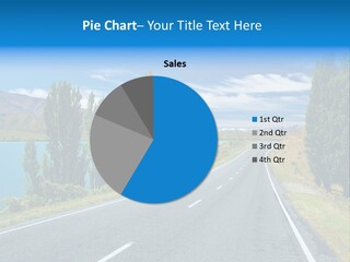 Mountain Landscape With Lake And Road, New Zealand PowerPoint Template