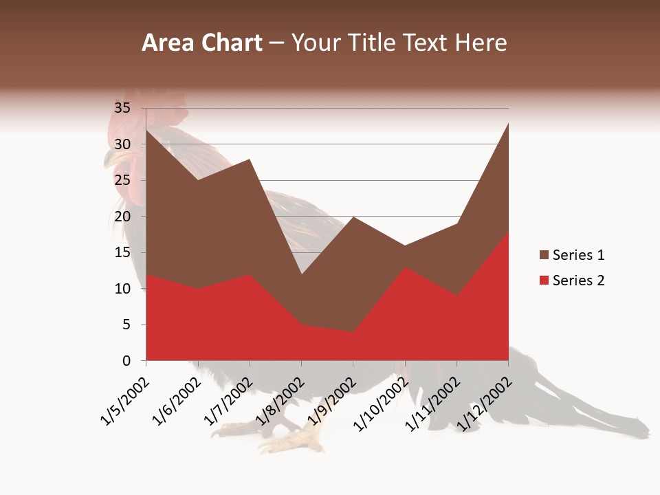 Italian Red Rooster Isolated On A White Background PowerPoint Template