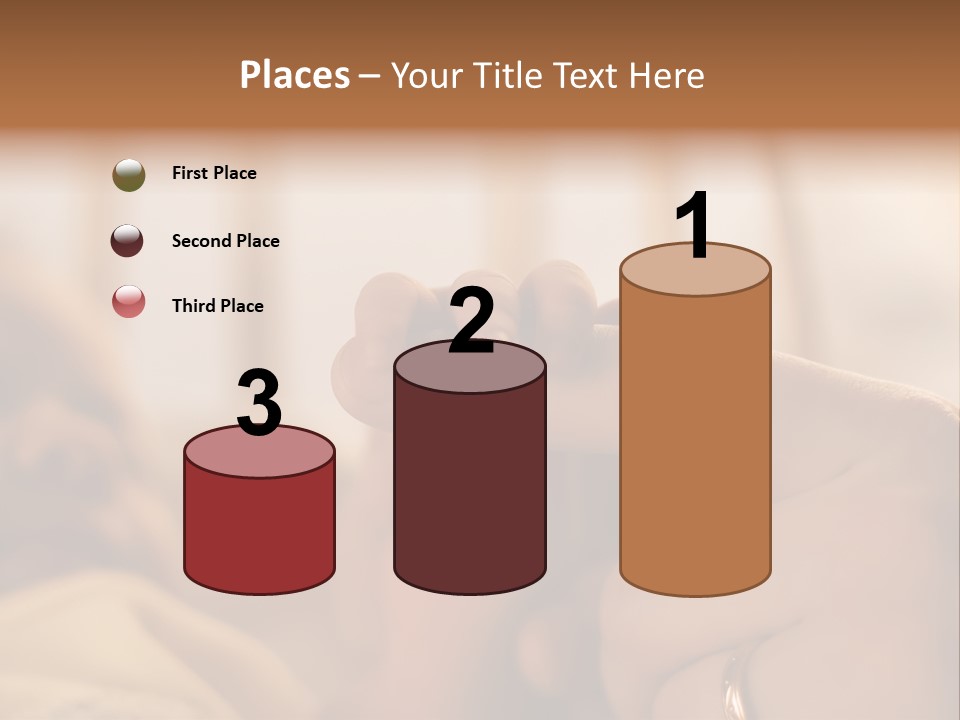 Mother's And Baby's Hands At The Background Kid Face PowerPoint Template