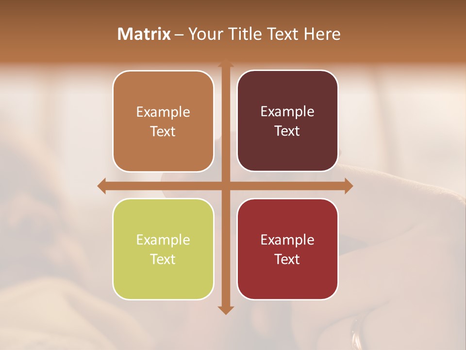 Mother's And Baby's Hands At The Background Kid Face PowerPoint Template