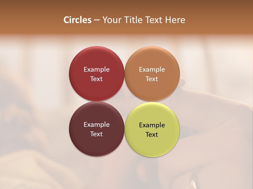 Mother's And Baby's Hands At The Background Kid Face PowerPoint Template