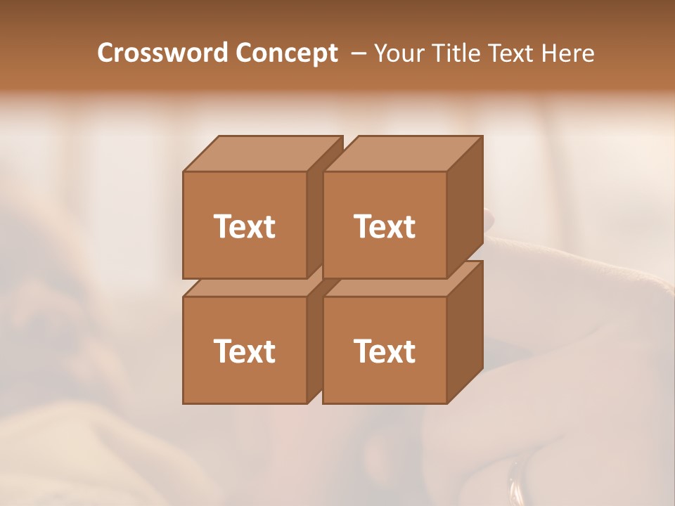 Mother's And Baby's Hands At The Background Kid Face PowerPoint Template