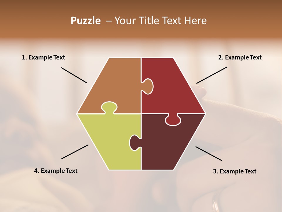 Mother's And Baby's Hands At The Background Kid Face PowerPoint Template