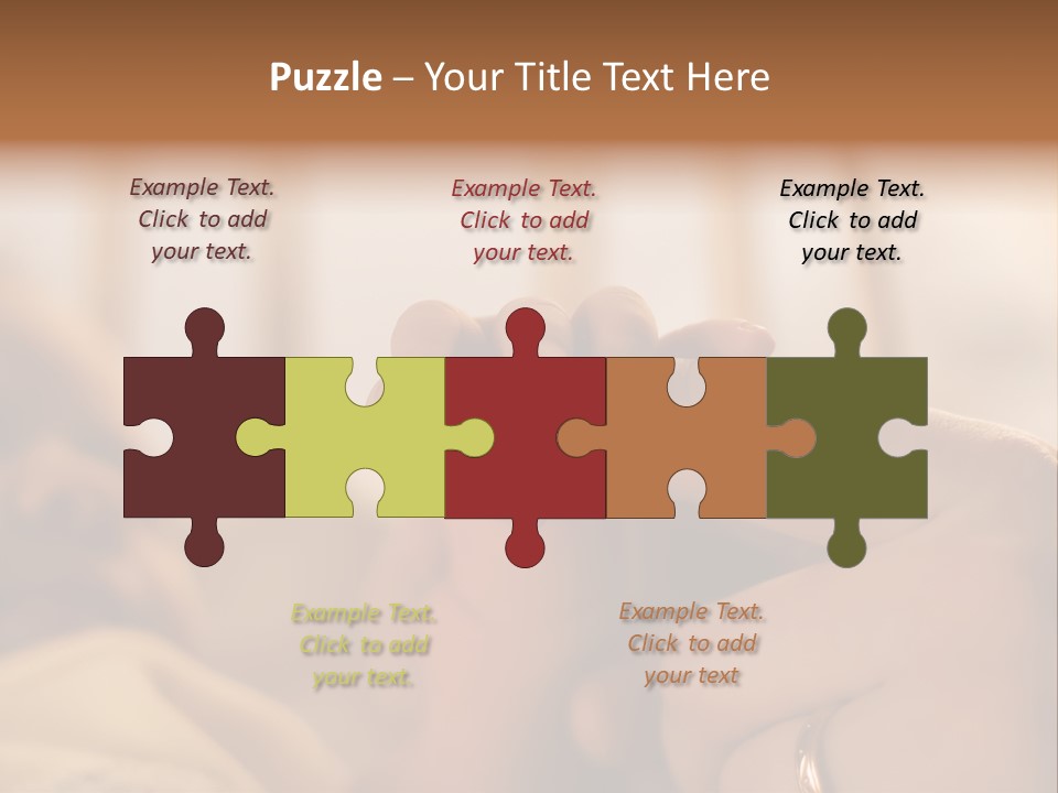 Mother's And Baby's Hands At The Background Kid Face PowerPoint Template