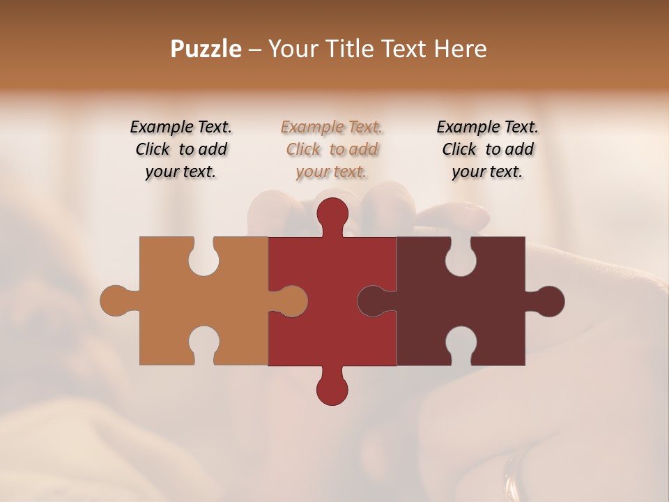 Mother's And Baby's Hands At The Background Kid Face PowerPoint Template