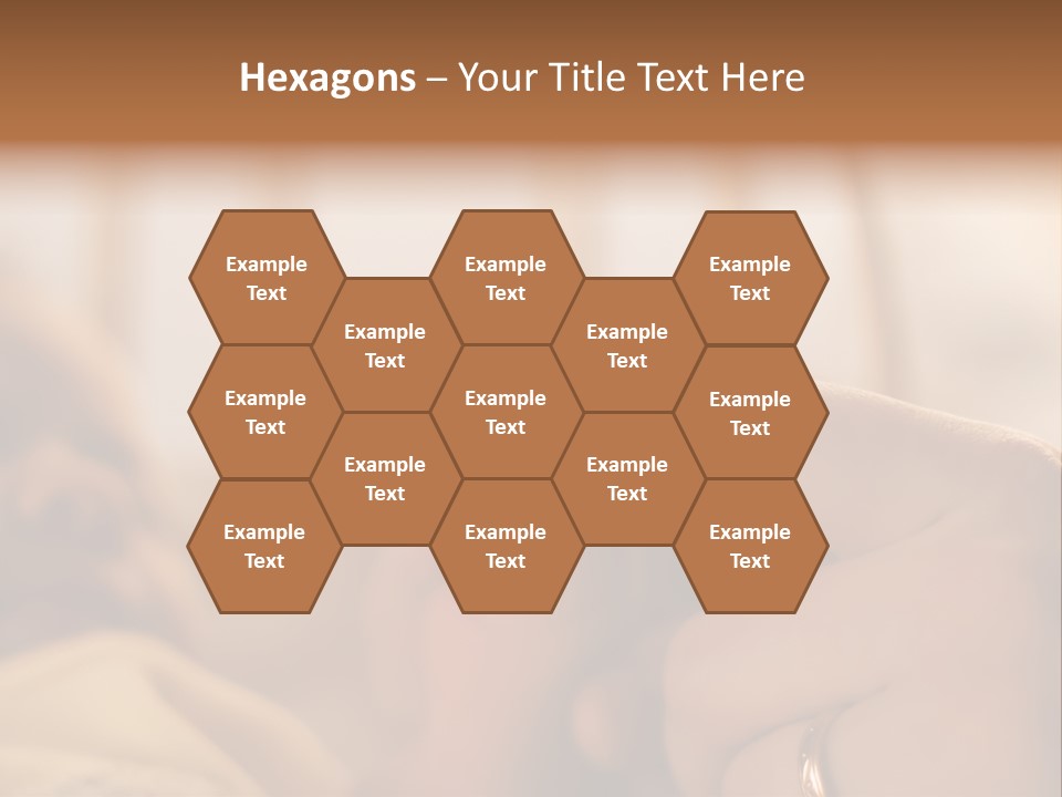 Mother's And Baby's Hands At The Background Kid Face PowerPoint Template