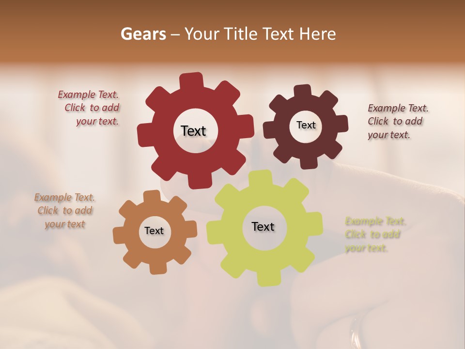 Mother's And Baby's Hands At The Background Kid Face PowerPoint Template